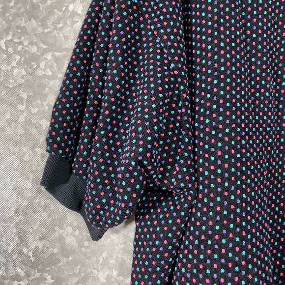 Style Plus Vintage 80's Black Polka Dot Short Sleeve Knit Top Sweater - Size OS - Picture 3 of 8